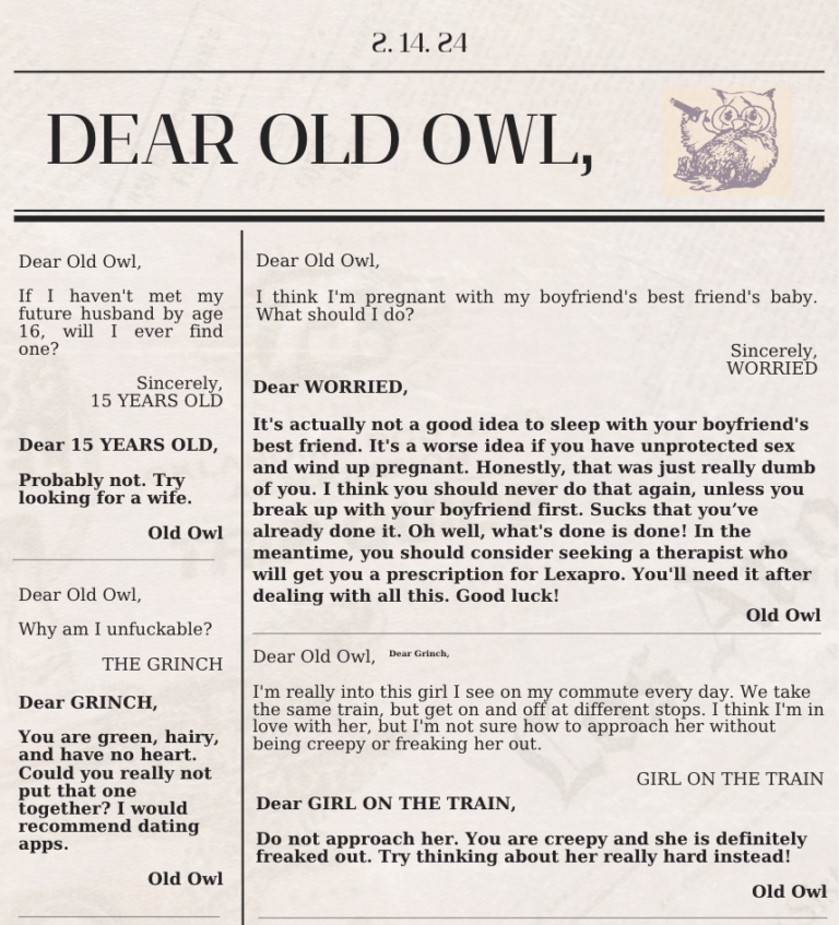 Dear Old Owl,